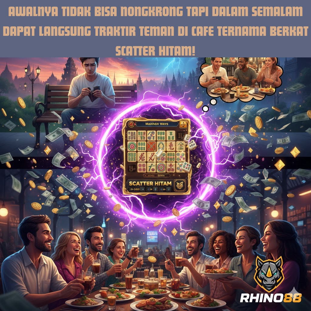 Awalnya Tidak Bisa Nongkrong Tapi Dalam Semalam Langsung Bisa Traktir Teman Temannya di Cafe Ternama Berkat Scatter Hitam Yang ada di RHINO88!